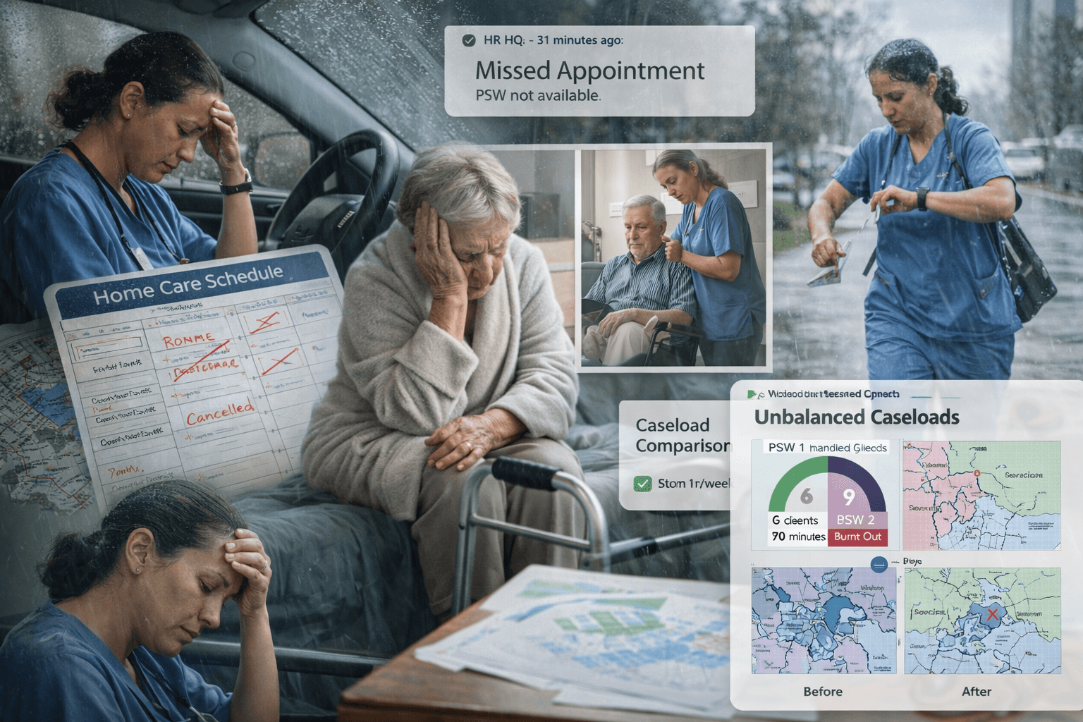 Cover Image for The Hidden Crisis in Home Care: Caseload Imbalance, Missed Visits, and Burnout