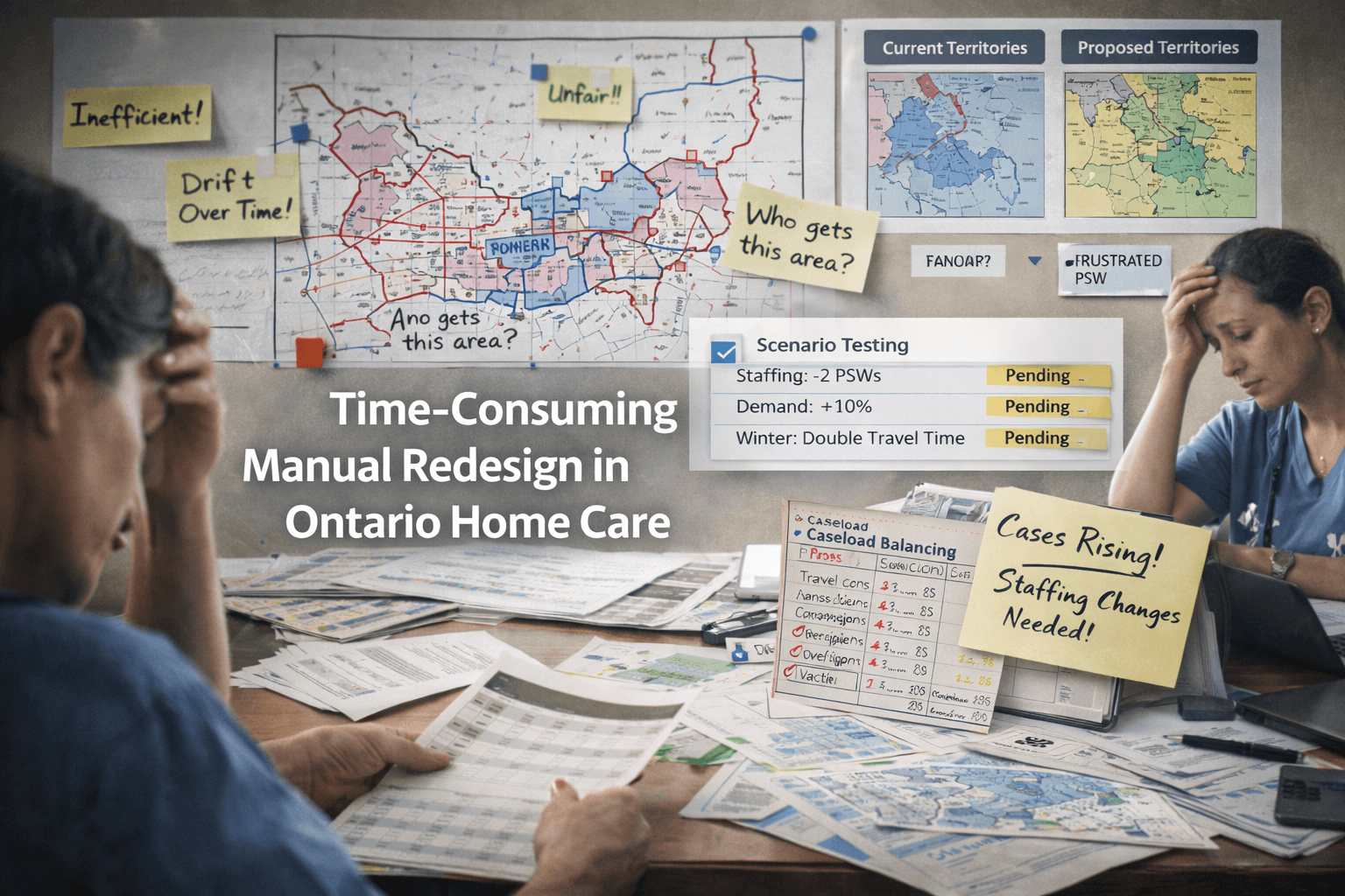 Cover Image for Why Manual Territory and Caseload Redesign Breaks Down in Ontario Home Care